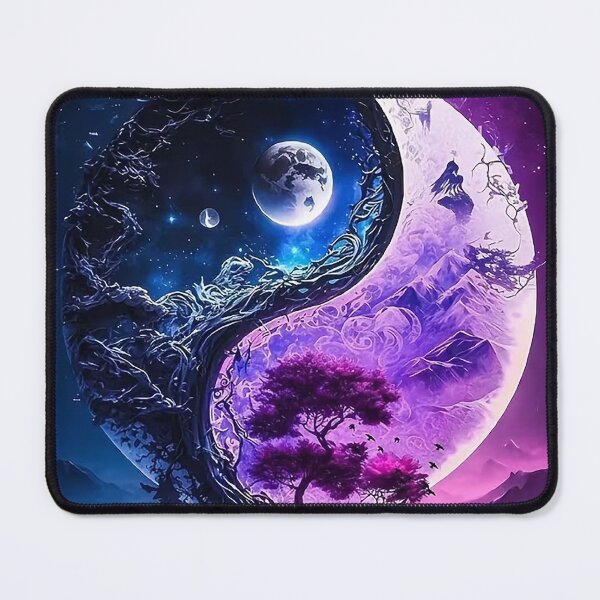 Item preview, Cosmic Yin Yang – Moon and Universe Balance designed and sold by AmetistLight.