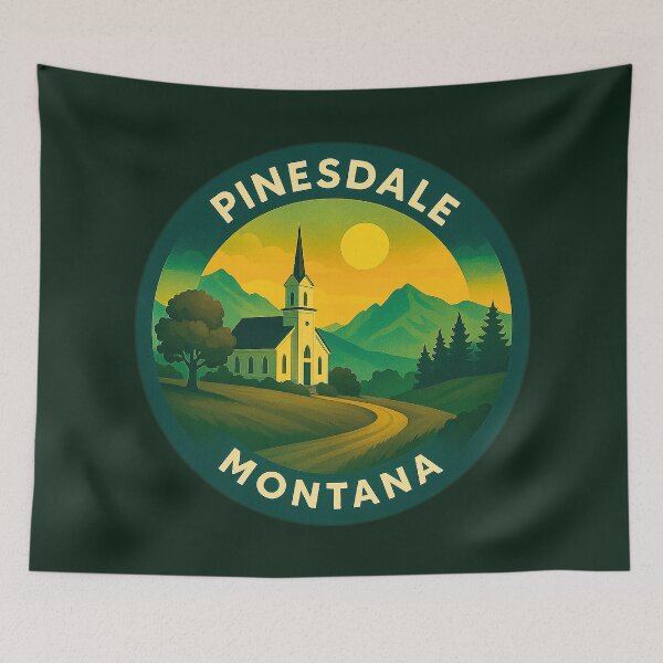 Item preview, Pinesdale Montana USA Vintage Travel  designed and sold by Thistle-TShop.
