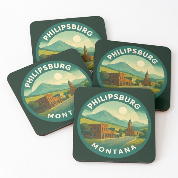 Item preview, Philipsburg Montana USA Vintage Travel  designed and sold by Thistle-TShop.