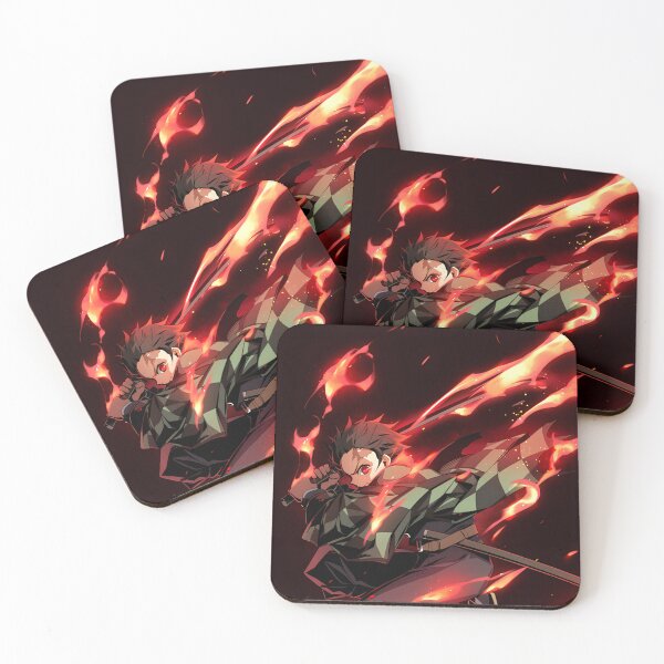 Item preview, Demon Slayer Fire Breathing Anime Art designed and sold by PosterFuel.