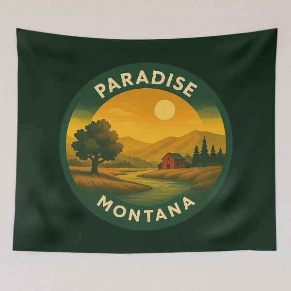 Item preview, Paradise Montana USA Vintage Travel  designed and sold by Thistle-TShop.