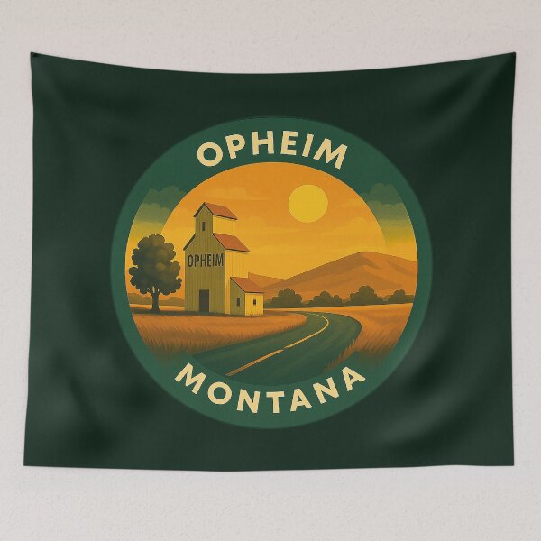 Item preview, Opheim Montana USA Vintage Travel  designed and sold by Thistle-TShop.