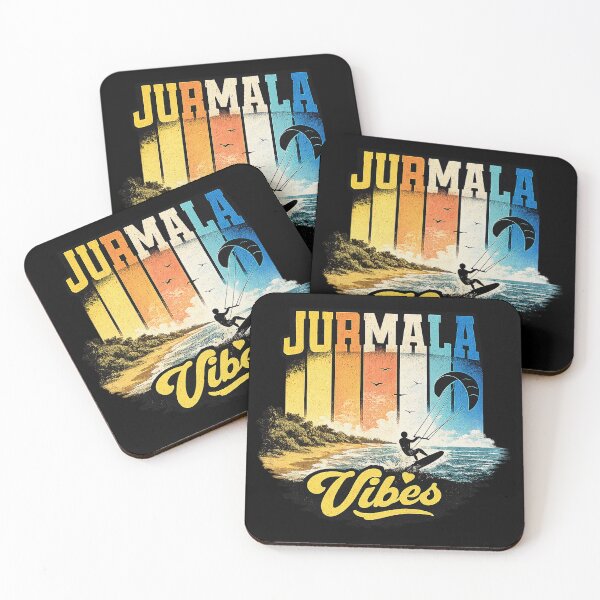 Item preview, Jurmala Vibes – Retro Beach Kitesurf Silhouette designed and sold by YooriDare.