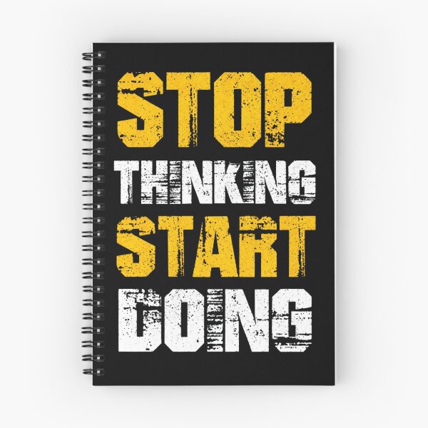 Item preview, Stop Thinking Start Doing – Bold Hustle Motivation Quote designed and sold by Hilal-Studio.