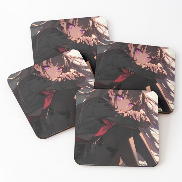 Item preview, Noshiro Azur Lane Anime Girl Waifu Black Uniform Purple Eyes Calm Sky Gentle Aesthetic designed and sold by CarlosBender.