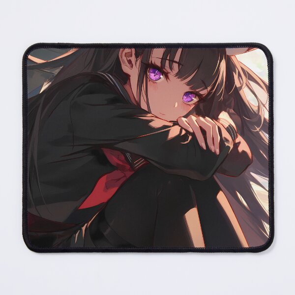 Item preview, Noshiro Azur Lane Anime Girl Waifu Black Uniform Purple Eyes Calm Sky Gentle Aesthetic designed and sold by CarlosBender.