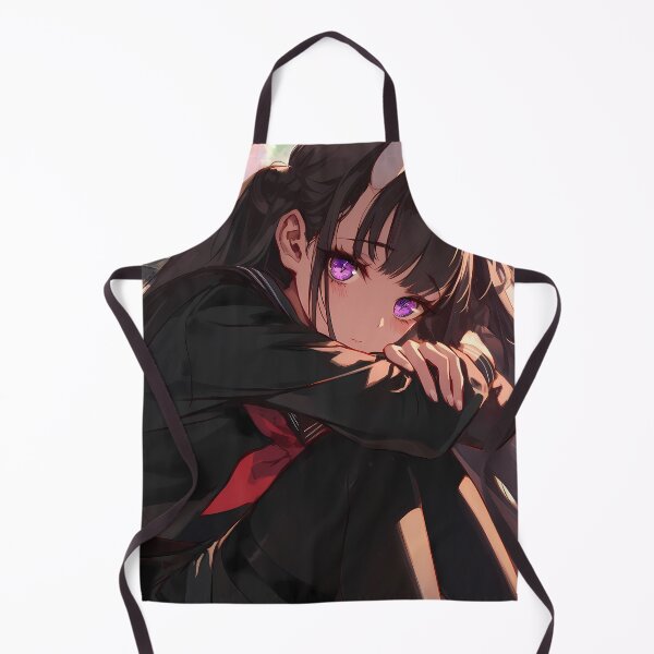 Item preview, Noshiro Azur Lane Anime Girl Waifu Black Uniform Purple Eyes Calm Sky Gentle Aesthetic designed and sold by CarlosBender.