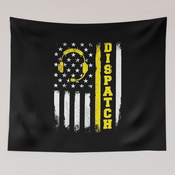 Item preview, Dispatch 911 Thin Gold Line Flag Patriotic  designed and sold by kristanmcsain.