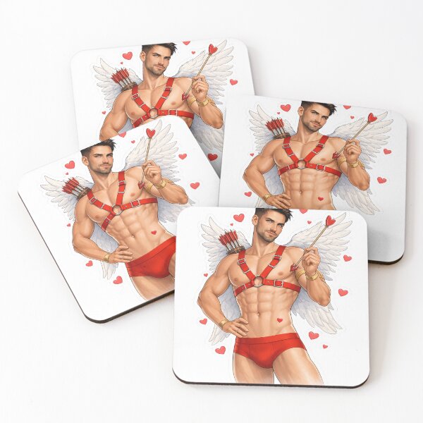 Item preview, Sexy Cupid Holding Arrow Gay Valentine Sticker designed and sold by MPForet.