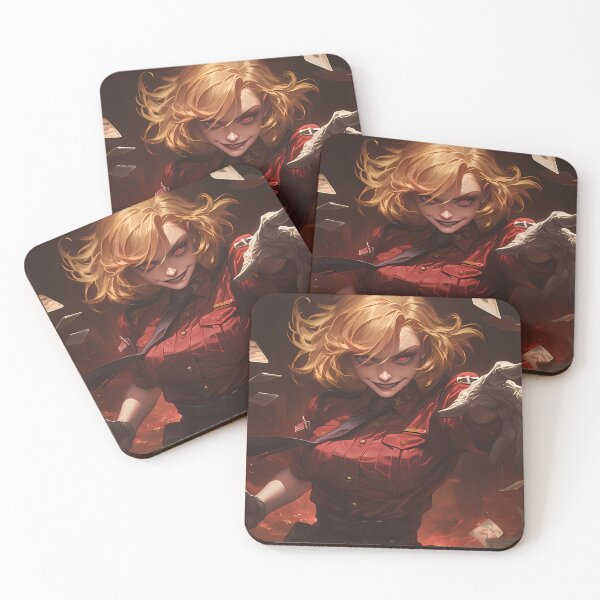 Item preview, Seras Victoria Hellsing Anime Girl Waifu Fiery Dark Battle Energy Scene designed and sold by CarlosBender.