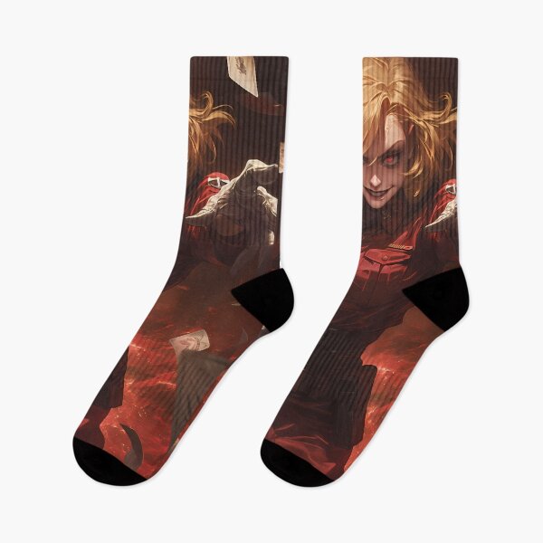 Item preview, Seras Victoria Hellsing Anime Girl Waifu Fiery Dark Battle Energy Scene designed and sold by CarlosBender.