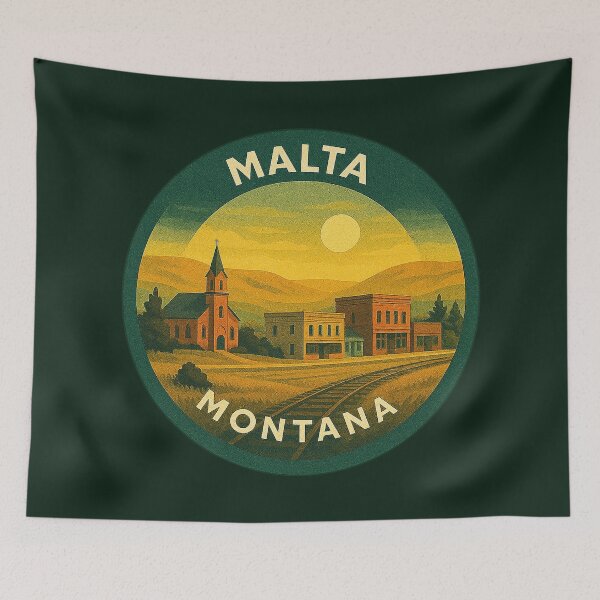Item preview, Malta Montana USA Vintage Travel  designed and sold by Thistle-TShop.
