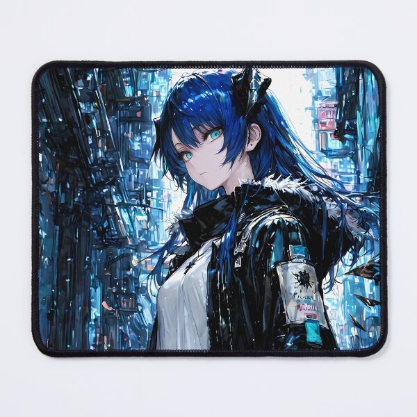 Item preview, Prelude Mostima Arknights Cyberpunk City Angelic Aura Blue Aesthetic designed and sold by CarlosBender.