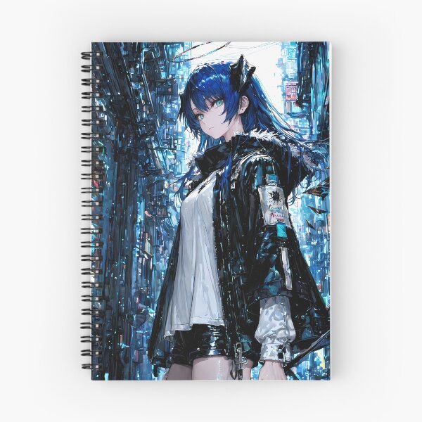 Item preview, Prelude Mostima Arknights Cyberpunk City Angelic Aura Blue Aesthetic designed and sold by CarlosBender.