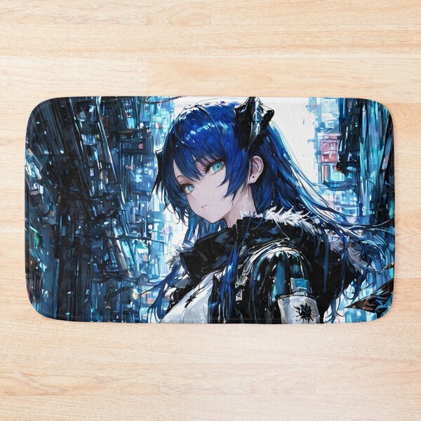 Item preview, Prelude Mostima Arknights Cyberpunk City Angelic Aura Blue Aesthetic designed and sold by CarlosBender.