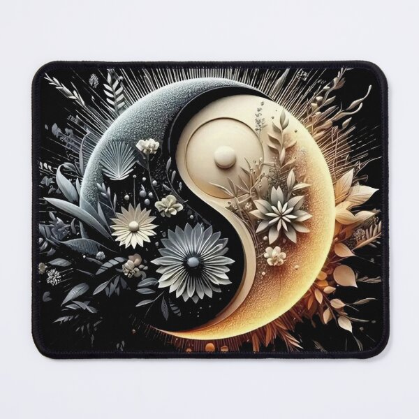 Item preview, Floral Yin Yang – Elegant Balance of Nature designed and sold by AmetistLight.