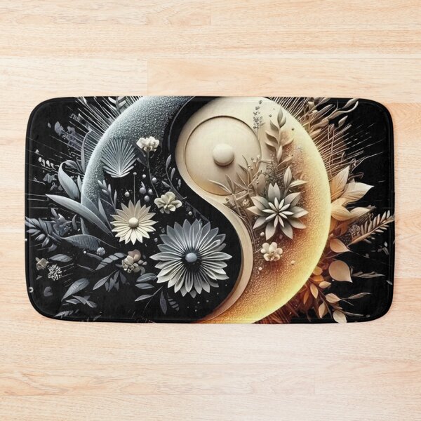 Item preview, Floral Yin Yang – Elegant Balance of Nature designed and sold by AmetistLight.