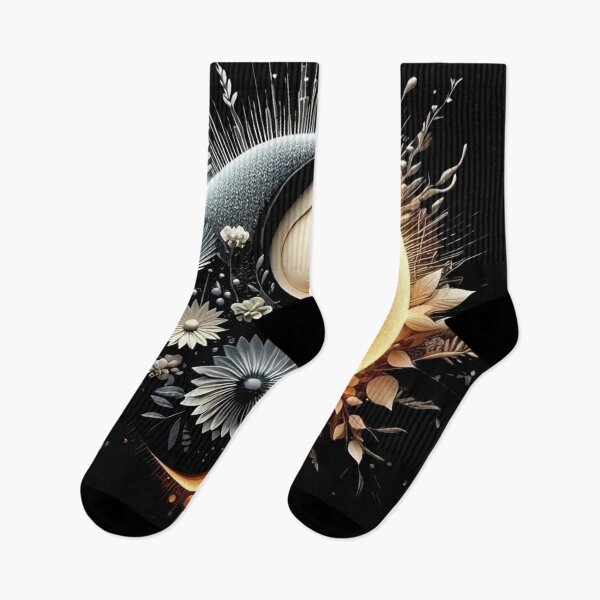 Item preview, Floral Yin Yang – Elegant Balance of Nature designed and sold by AmetistLight.