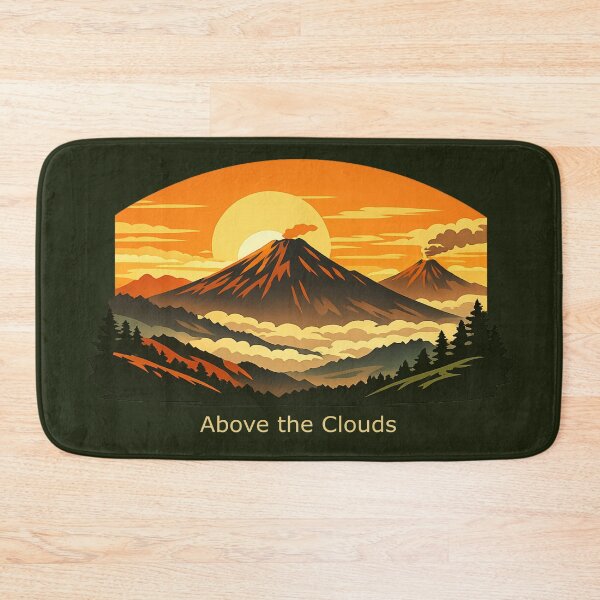 Aperçu de l'œuvre Lever de soleil sur le volcan Acatenango – Au-dessus des nuages | Art du voyage et de la randonnée au Guatemala créée et vendue par Globalcitytees.