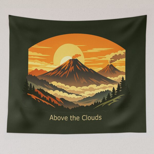 Item preview, Acatenango Volcano Sunrise – Above the Clouds | Guatemala Hiking Travel Art designed and sold by Globalcitytees.