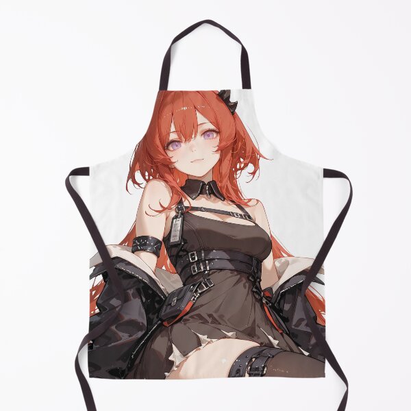 Item preview, Prelude Surtr Arknights Black Dress Sitting Pose Anime Girl designed and sold by CarlosBender.