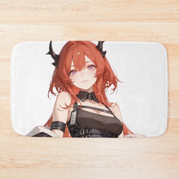Item preview, Prelude Surtr Arknights Black Dress Sitting Pose Anime Girl designed and sold by CarlosBender.