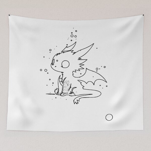 Item preview, Baby dragon line art designed and sold by Starphil.
