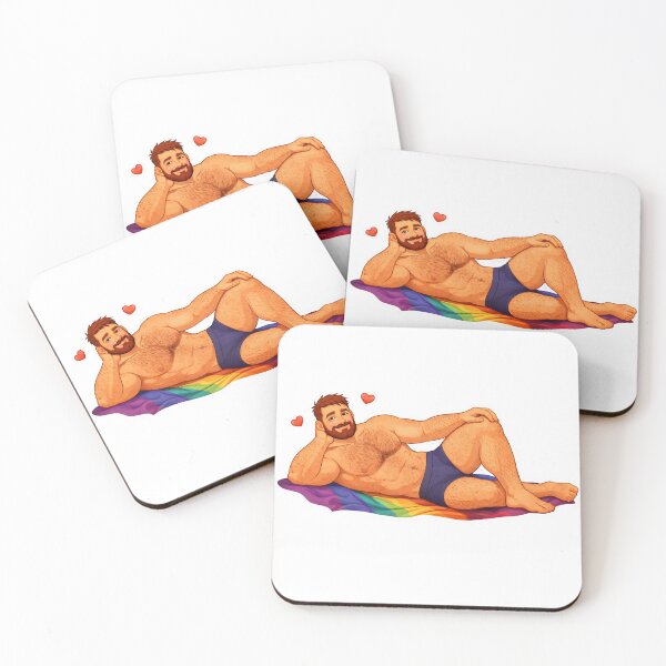 Item preview, Gay Bear Lounge Sticker – Bear Pride Body Positive Art designed and sold by MPForet.