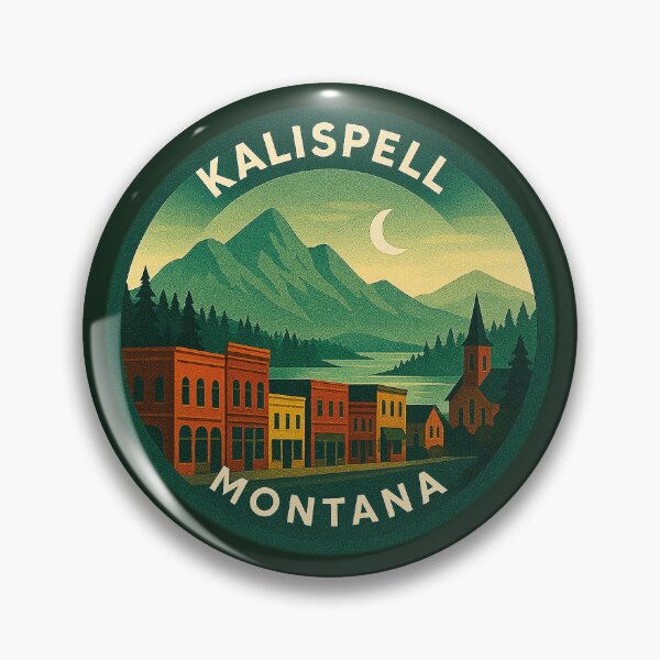 Item preview, Kalispell Montana USA Vintage Travel  designed and sold by Thistle-TShop.