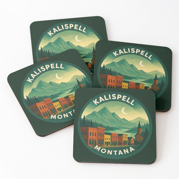 Item preview, Kalispell Montana USA Vintage Travel  designed and sold by Thistle-TShop.