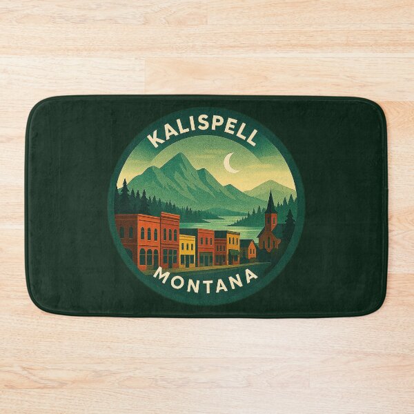 Item preview, Kalispell Montana USA Vintage Travel  designed and sold by Thistle-TShop.