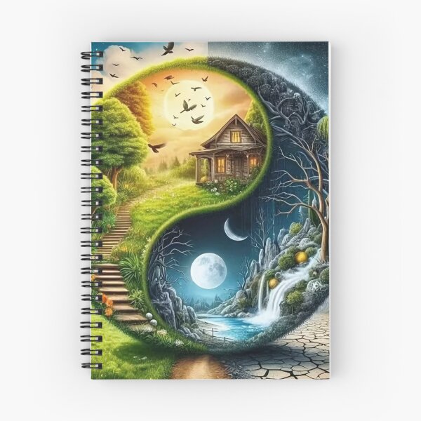 Item preview, Yin Yang Landscape – Day and Night Harmony designed and sold by AmetistLight.