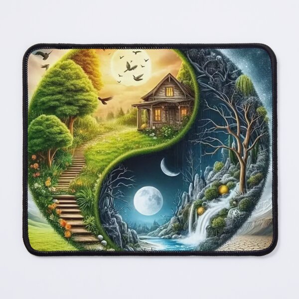 Item preview, Yin Yang Landscape – Day and Night Harmony designed and sold by AmetistLight.