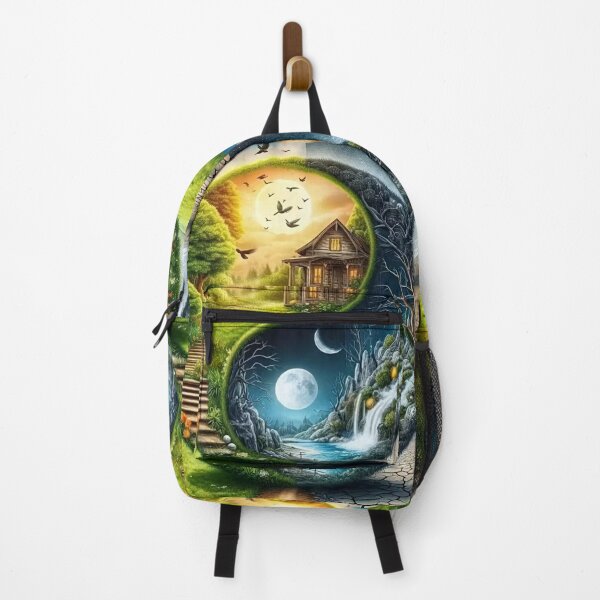 Item preview, Yin Yang Landscape – Day and Night Harmony designed and sold by AmetistLight.