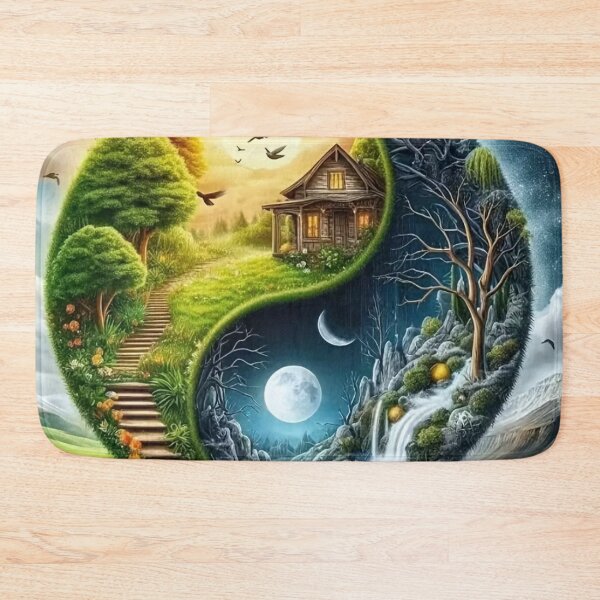 Item preview, Yin Yang Landscape – Day and Night Harmony designed and sold by AmetistLight.