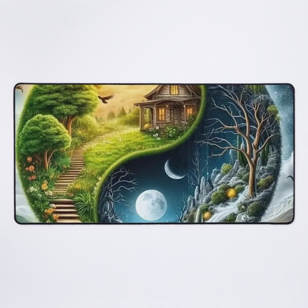 Item preview, Yin Yang Landscape – Day and Night Harmony designed and sold by AmetistLight.