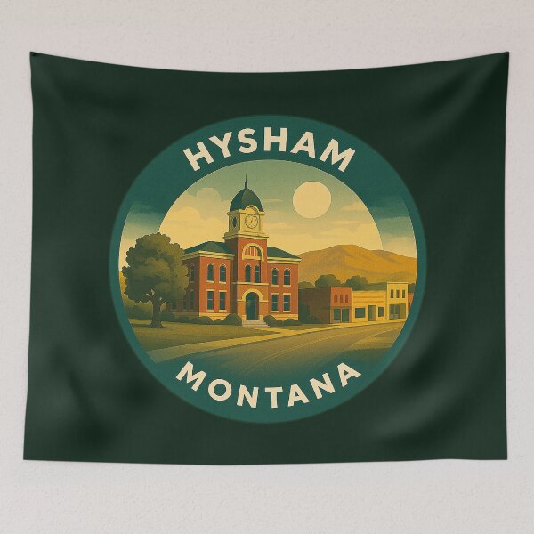 Item preview, Hysham Montana USA Vintage Travel  designed and sold by Thistle-TShop.