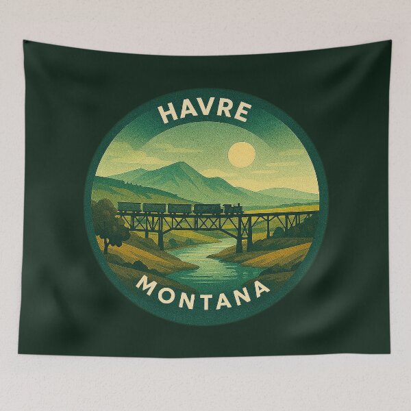Item preview, Havre Montana USA Vintage Travel  designed and sold by Thistle-TShop.
