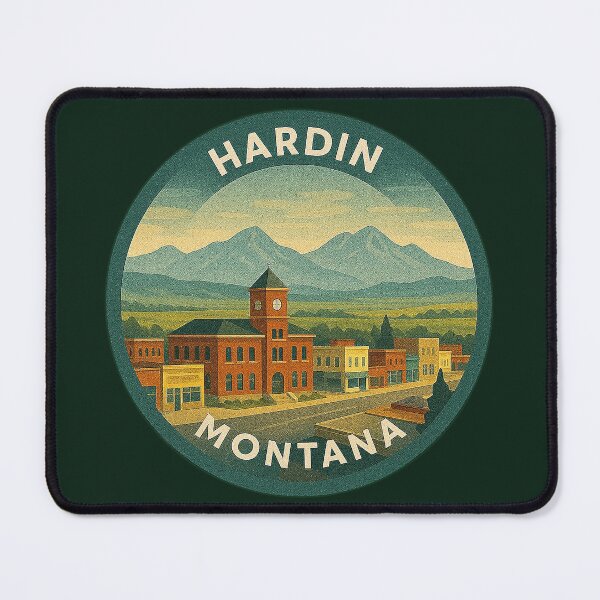 Item preview, Hardin Montana USA Vintage Travel designed and sold by Thistle-TShop.