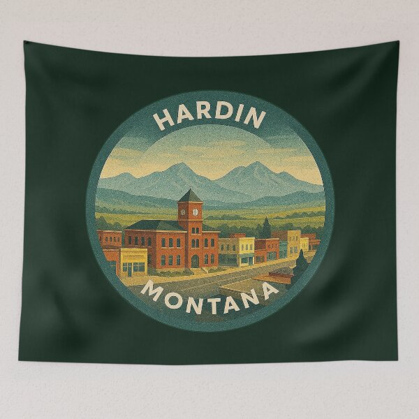 Item preview, Hardin Montana USA Vintage Travel  designed and sold by Thistle-TShop.