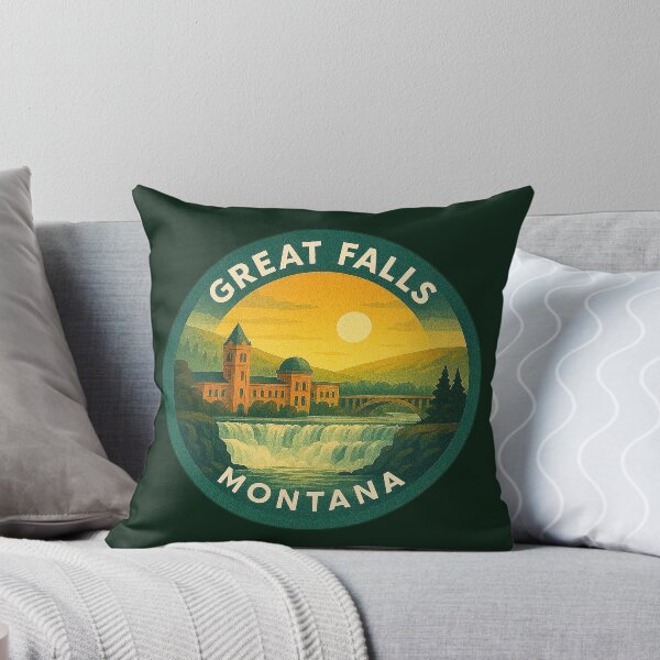 Item preview, Great Falls Montana USA Vintage Travel  designed and sold by Thistle-TShop.