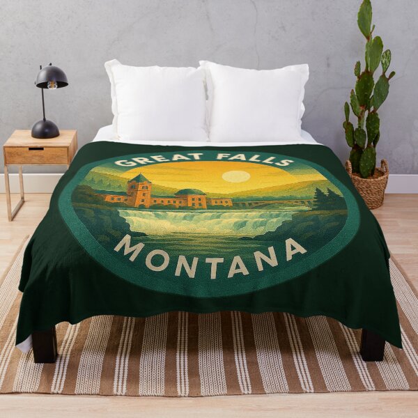 Item preview, Great Falls Montana USA Vintage Travel designed and sold by Thistle-TShop.