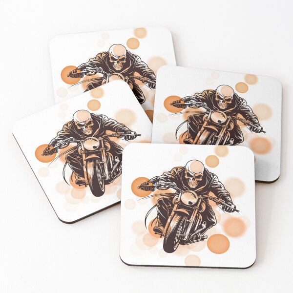 Item preview, Skeleton on a Motorcycle – Skeleton Biker Illustration designed and sold by iamKRUK.