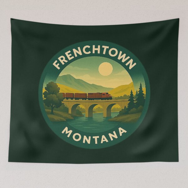 Item preview, Frenchtown Montana USA Vintage Travel  designed and sold by Thistle-TShop.