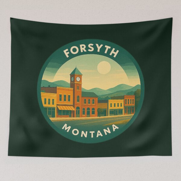 Item preview, Forsyth Montana USA Vintage Travel  designed and sold by Thistle-TShop.