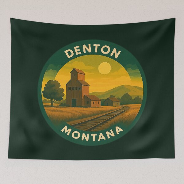 Item preview, Denton Montana USA Vintage Travel  designed and sold by Thistle-TShop.