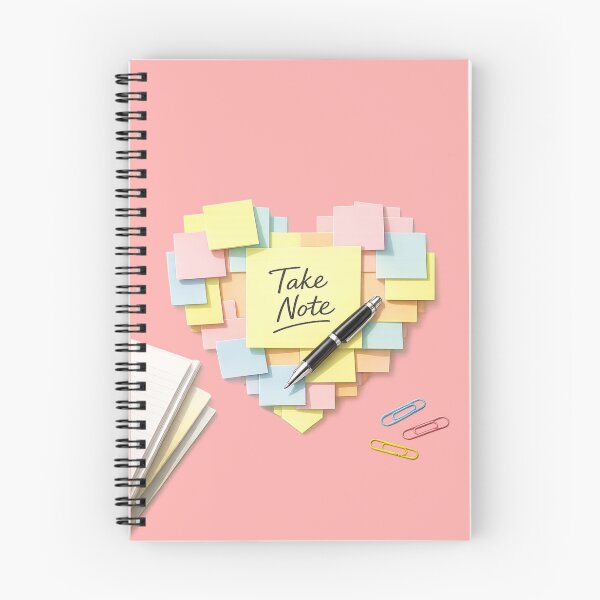 Item preview, Take Note Heart – Office Supplies Valentine Pun designed and sold by PunchDrop.