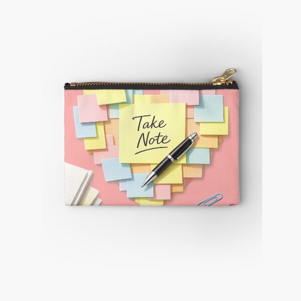 Item preview, Take Note Heart – Office Supplies Valentine Pun designed and sold by PunchDrop.