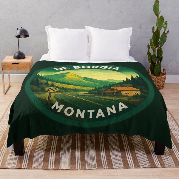 Item preview, De Borgia Montana USA Vintage Travel  designed and sold by Thistle-TShop.