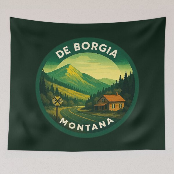 Item preview, De Borgia Montana USA Vintage Travel  designed and sold by Thistle-TShop.